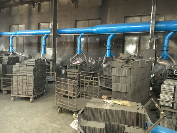 衡水故城縣剎車片廠車間安裝集中布袋除塵系統(tǒng) 衡水故城縣剎車片廠車間安裝集中布袋除塵系統(tǒng)